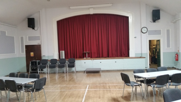 Picture showing inside of Milton Hall