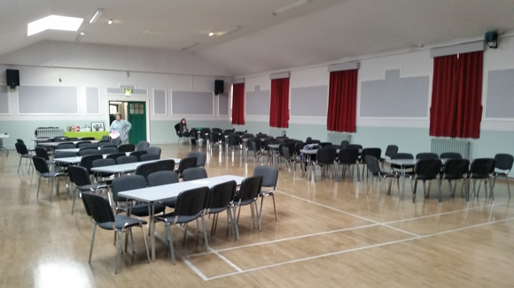 Picture showing inside of Milton Hall
